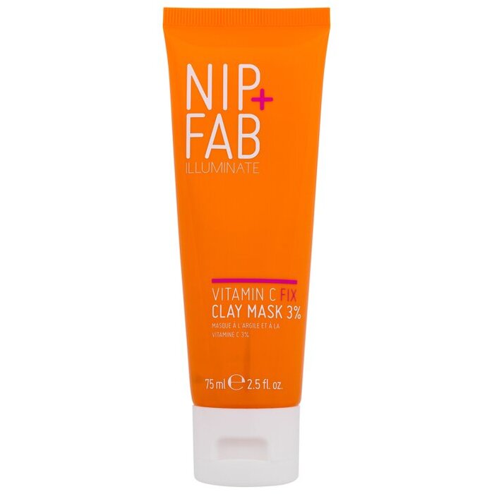 NIP + FAB Illuminate Vitamin C Fix Clay Mask 3% - Čisticí a rozjasňující pleťová maska 75 ml