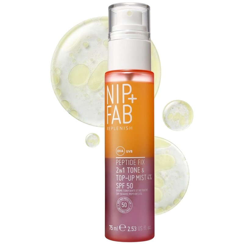 NIP+FAB PEPTIDE FIX 2iv1 Tone & Top-Up Mist SPF 50 - Ochranná pleťová mlha
