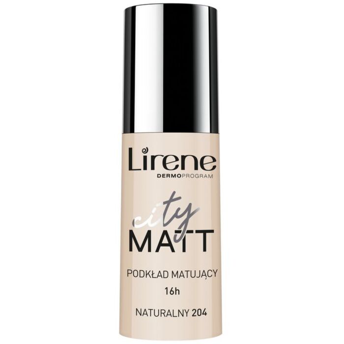 Lirene City Matt Mattifying Liquid Foundation 204 Natural fluidní make-up s matujícím účinkem 30 ml