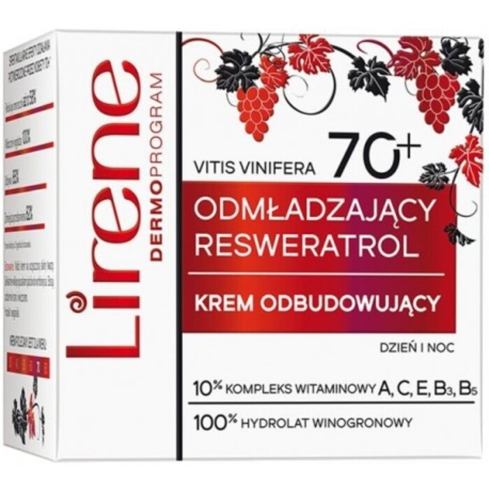 Lirene Resveratol Rebuilding Cream 70+ - Vyživující krém proti vráskám 50 ml