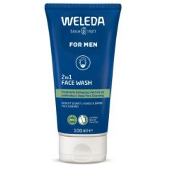 Weleda For Men 2in1 Face Wash - Čisticí gel na obličej a vousy pro muže 100 ml