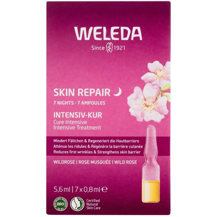 Wild Rose 7 Nights Intensive Treatment - 7denní noční kúra pro vyhlazení a rozjasnění pleti