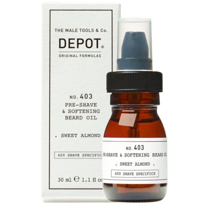 Depot No. 403 Pre-Shave Softening Oil Sweet Almond - Olej na vousy 30 ml