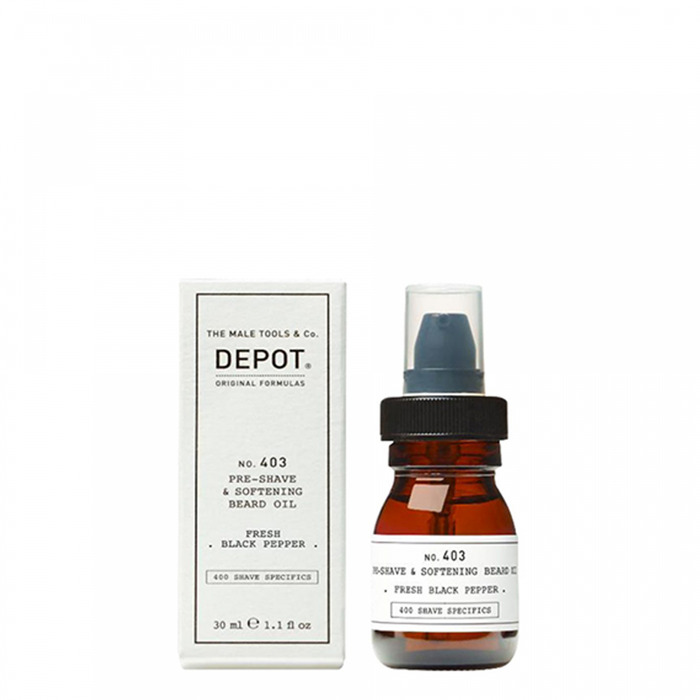 Depot No. 403 Pre-Shave & Softening Beard Oil Fresh Black Pepper - Olej na bradu před holením 30 ml