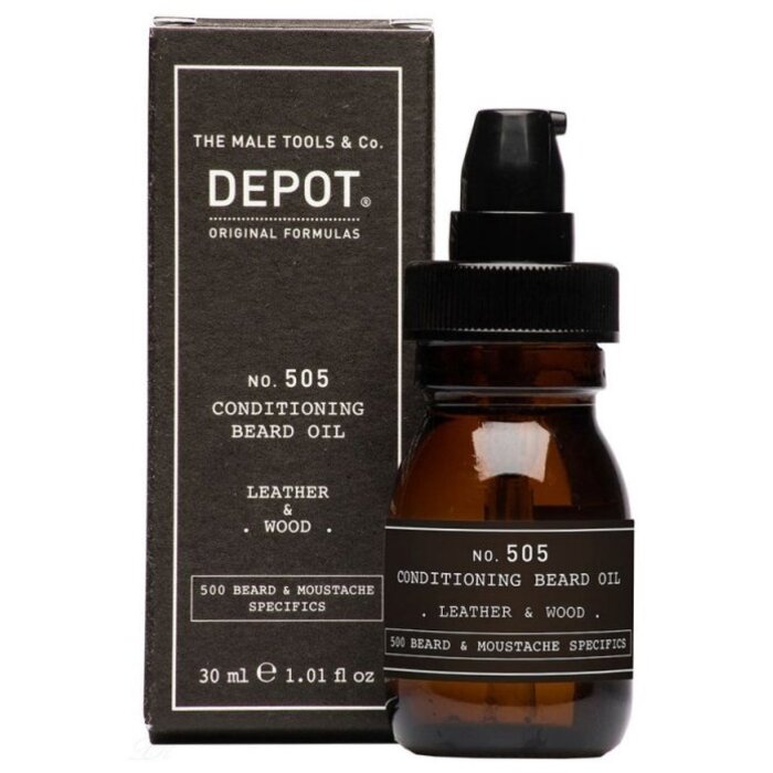 No. 505 Conditioning Beard Oil Leather & Wood - Olejový balzam na fúzy
