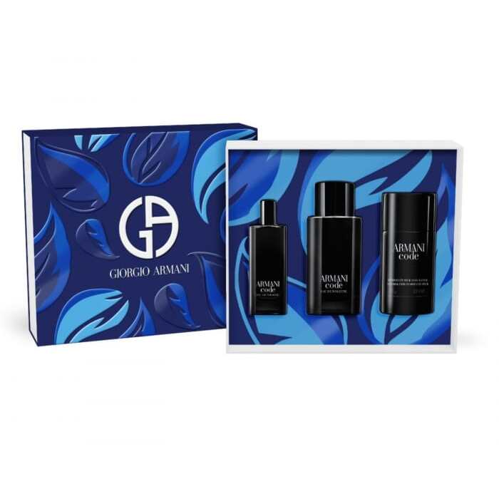 Code for Men Dárková sada EDT 75 ml, deostick 75 g a miniaturka EDT 15 ml