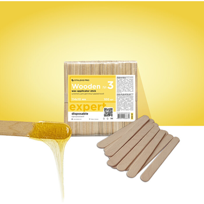 Wooden Wax Applicator Stick 114 x 10 mm - Drevená špachtľa na aplikáciu vosku 
