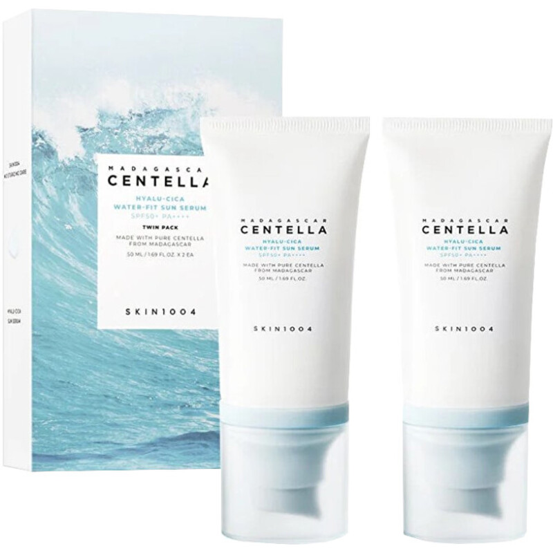 Madagascar Centella Hyalu-Cica Water-Fit Sun Serum SPF 50+ - Dárková sada opalovacích krémů