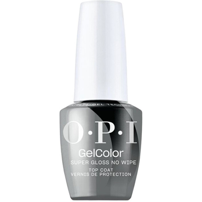 GelColor Super Gloss No Wipe Top Coat - Povrchový lak na nehty pro chromové efekty