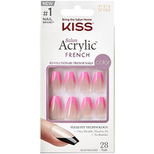 Salon Acrylic French Color - Squared - Nalepovací nehty 28 ks