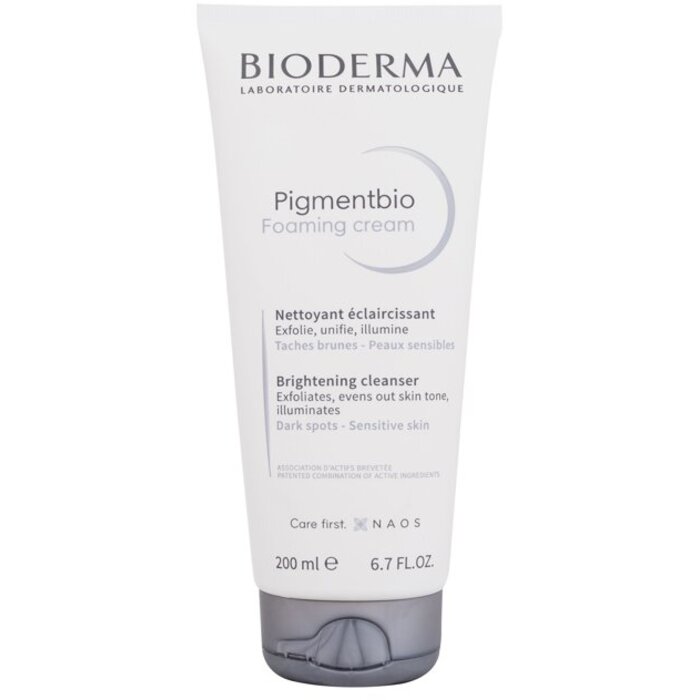 Bioderma Pigmentbio Foaming Cream - Rozjasňující čisticí krém proti pigmentovým skvrnám 200 ml