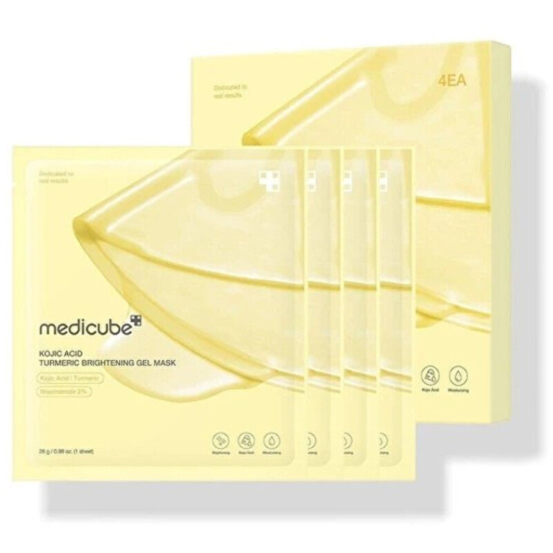 Kojic Acid Turmeric Brightening Gel Mask - Sada gelových pleťových masek proti pigmentovým skvrnám