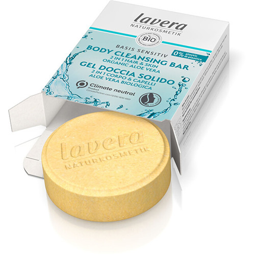 Lavera Basis Sensitiv Body Cleansing Bar - Tuhé mýdlo 2v1 na tělo i vlasy 50 g