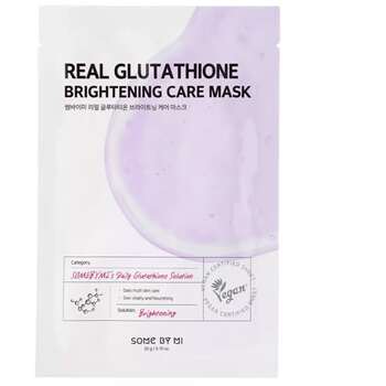 Real Glutathione Brightening Care Mask - Rozjasňujúca plátienková maska na zjednotenie farebného tónu pleti
