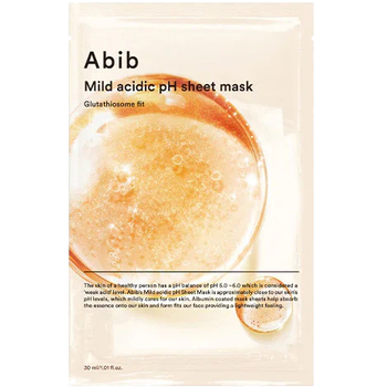 Glutathiosome Fit Mild Acidic pH Sheet Mask - Rozjasňujúca plátienková maska
