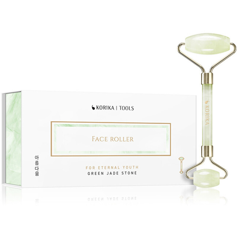 Face Roller ( light green ) - Masážní váleček na obličej ze zeleného jadeitu