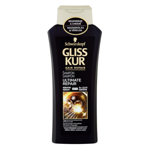 Gliss Kur Ultimate Repair Shampoo ( suché a poškozené vlasy ) - Regenerační šampon 