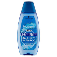 Schauma Men Sea Minerals + Aloe Vera Hair Face Body Shampoo - Šampon pro muže 3v1