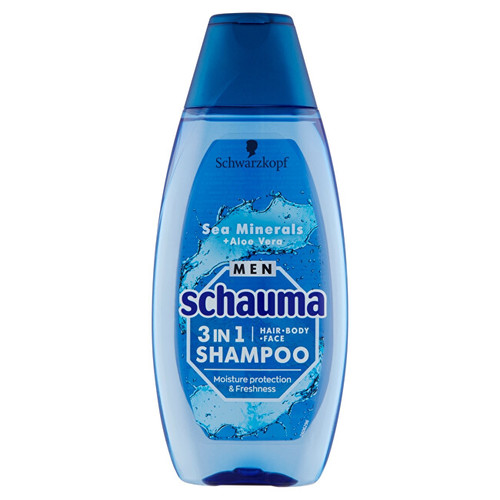 Schauma Men Sea Minerals + Aloe Vera Hair Face Body Shampoo - Šampón pre mužov 3v1
