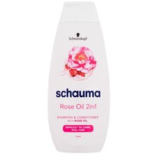 Schauma Rose Oil 2in1 Shampoo - Šampón a kondicionér pre zvýšenie lesku a ľahké rozčesanie
