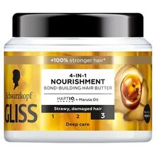 Gliss Nourishment 4-in-1 Hair Butter - Vyživujúca maska pre rozstrapkané a poškodené vlasy
