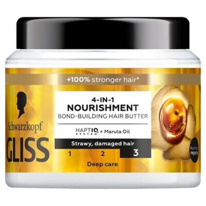 Gliss Nourishment 4-in-1 Hair Butter - Vyživujúca maska pre rozstrapkané a poškodené vlasy
