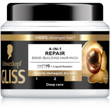 Gliss Repair 4-in-1 Hair Mask - Hĺbkovo ošetrujúca maska pre silne poškodené a suché vlasy
