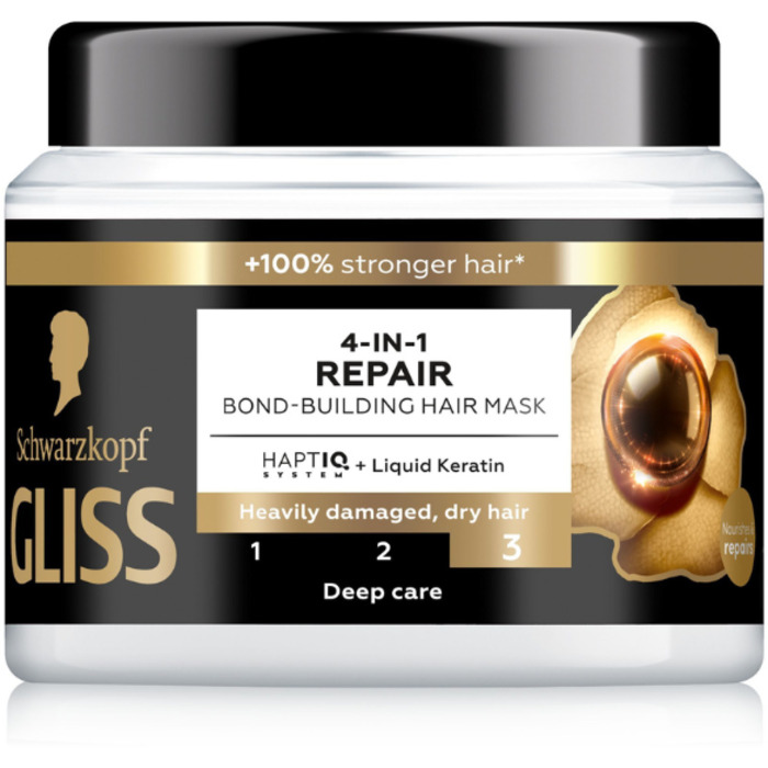 Gliss Repair 4-in-1 Hair Mask - Hĺbkovo ošetrujúca maska pre silne poškodené a suché vlasy
