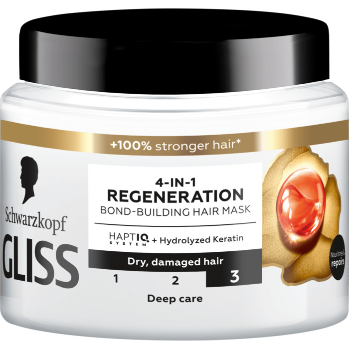 Gliss Regeneration 4-in-1 Hair Mask - Regeneračná maska pre suché a poškodené vlasy
