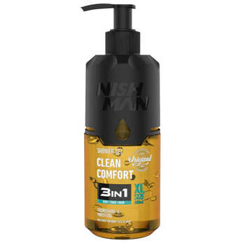 Clean Comfort 3in1 Shower Gel - Sprchový gel na vlasy i tělo pro muže