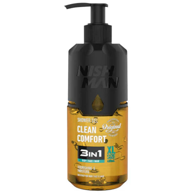 Clean Comfort 3in1 Shower Gel - Sprchový gel na vlasy i tělo pro muže