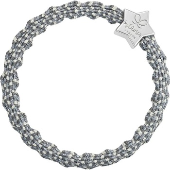 Metallic Silver Star - Gumička na vlasy ( 1 ks )