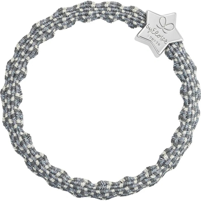 Metallic Silver Star - Gumička na vlasy ( 1 ks )
