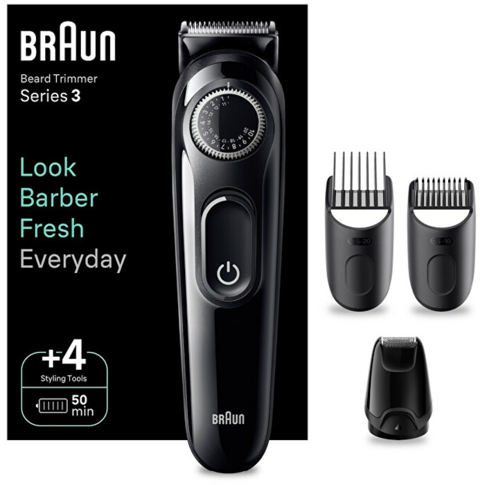 Braun 3420 Grey - Zastřihovač vousů a vlasů