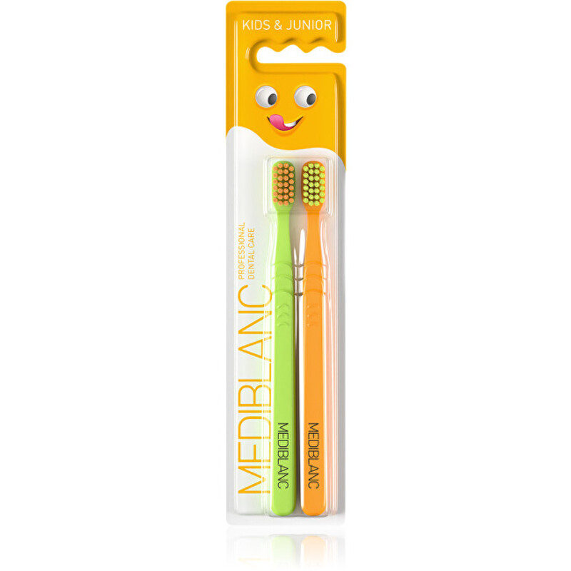 Kids Ultra Soft Zelená/Oranžová - Dětský zubní kartáček 2 ks