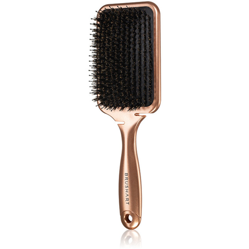 Boar Bristle Paddle Hairbrush ( Bronzový ) - Plochý kartáč