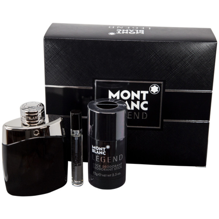 Mont Blanc Legend for Men EDT 100 ml + EDT MINI 7,5 ml + DST 75 g