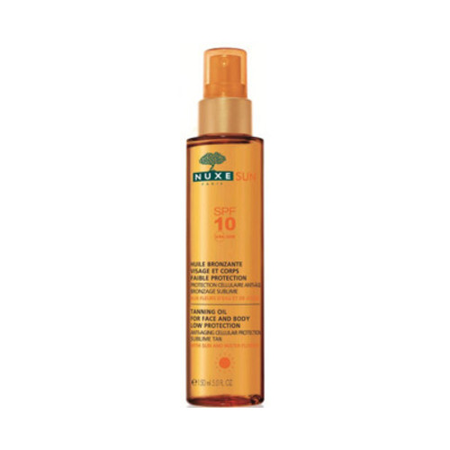 Nuxe Sun Tanning Oil For Face And Body SPF 10 - Bronzující olej na opalování na obličej a tělo 150 ml