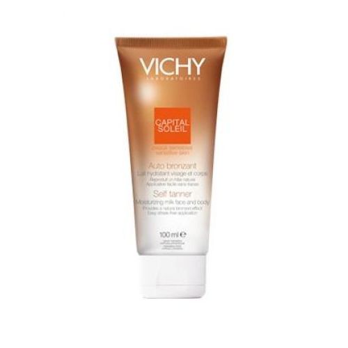 Vichy Capital Soleil Auto bronzant - Hydratační samoopalovací mléko na obličej a tělo 100 ml