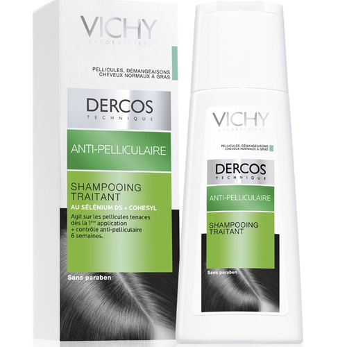 Vichy Dercos Anti-Pelliculaire Shampooing Traitant ( normální až mastné vlasy ) - Šampon proti lupům 200 ml
