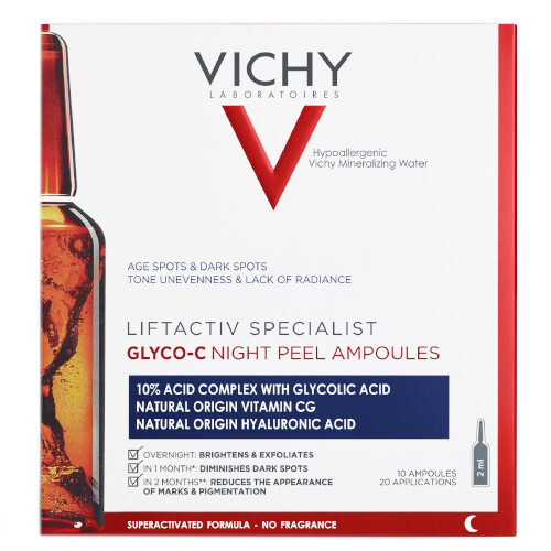 Vichy Liftactiv Specialist Glyco-C Night Peel Ampoules - Ampule proti pigmentovým skvrnám 10 ks 20 ml