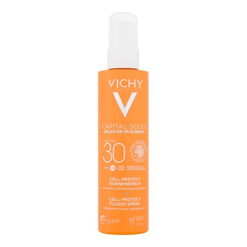 Vichy Capital Soleil Cell Protect Water Fluid Spray SPF30 - Opalovací fluid ve spreji na tělo a obličej 200 ml