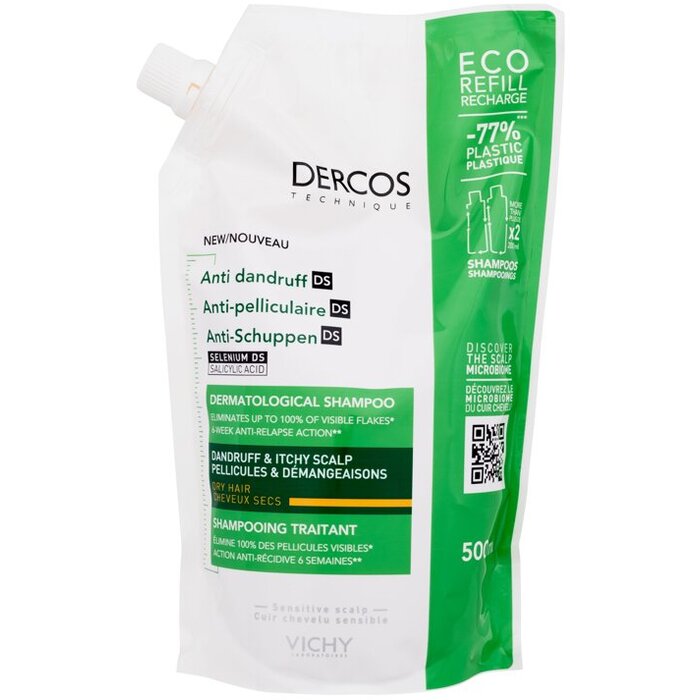 Vichy Dercos Anti-Dandruff Dry Hair ECO Refill ( náplň ) - Šampon proti lupům pro suché vlasy 500 ml