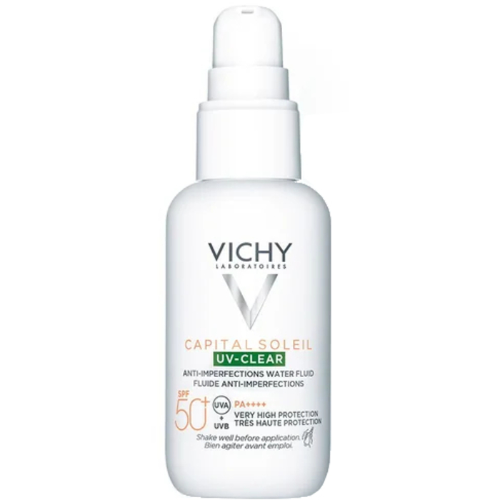 SPF 50+ Capital Soleil UV-Clear Anti-Imperfections Water Fluid - Fluid proti nedokonalostiam pleti
