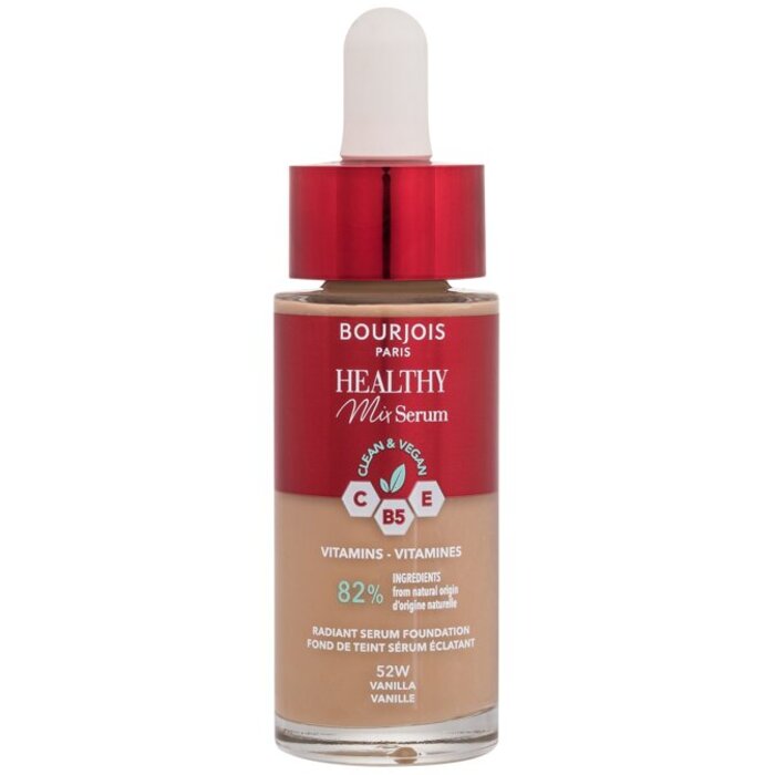 Bourjois Healthy Mix Clean & Vegan Serum Foundation - Rozjasňující tekutý make-up 30 ml - 52W Vanilla