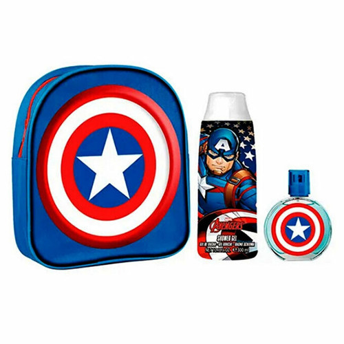 Dětské parfémy Captain America Dárková sada unisex toaletní voda 50 ml, batoh a sprchový gel 300 ml