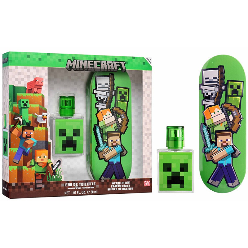 Minecraft Dárková sada EDT 30 ml a metalický box