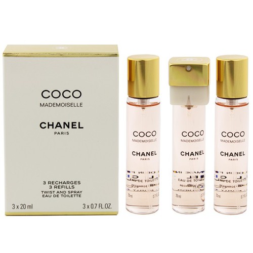 Chanel Coco Mademoiselle dámská toaletní voda ( 3 x 20 ml ) náplně 60 ml
