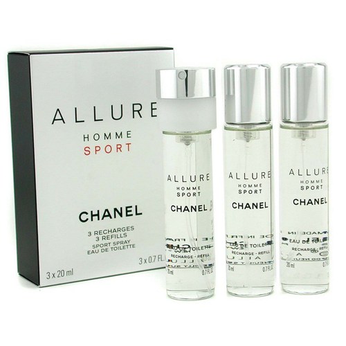 Chanel Allure Homme Sport pánská toaletní voda ( 3 x 20 ml ) náplně 60 ml
