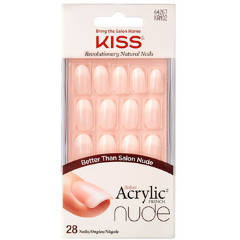 Salon Acrylic French Nude Nails 64267 ( 28 ks ) - Akrylové nechty francúzska manikúra pre prirodzený vzhľad